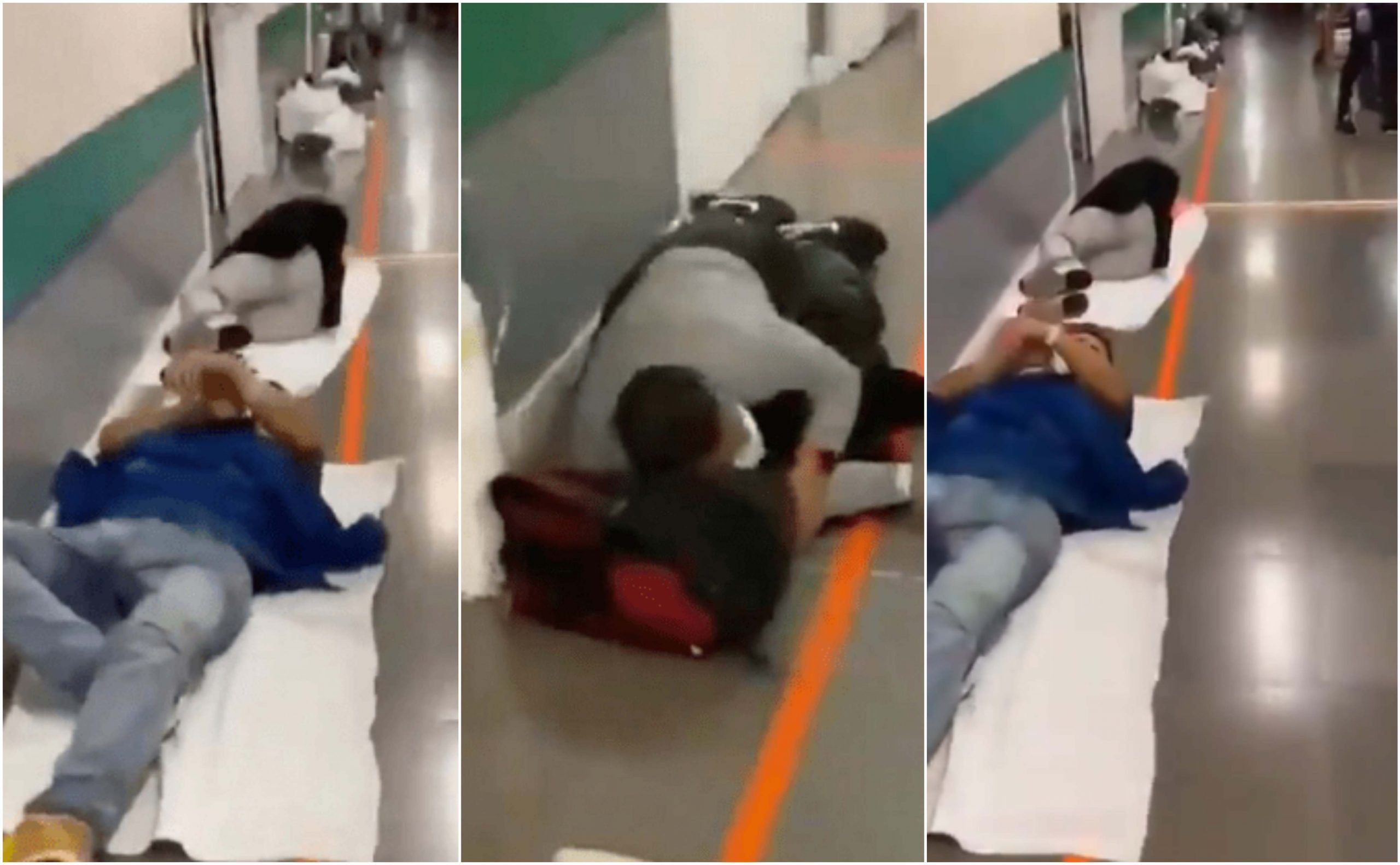 Sad video of coronavirus patients coughing and lying on the floor at the hospital emerges.
