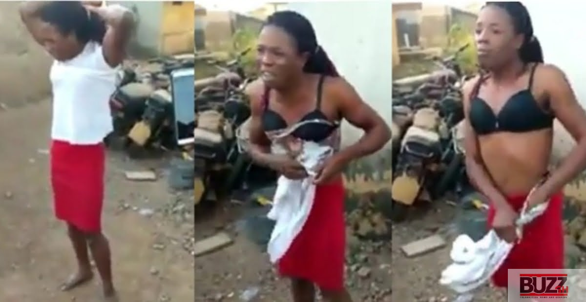 man who dressed like a female house help caught (video)