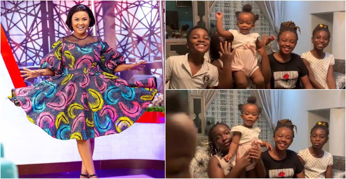 Nana Ama McBrown Drops A Video Of Baby Maxin Chilling With Her Step Kids - Video