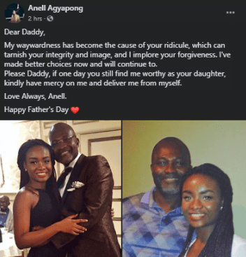 Drug addict Dauther of Kennedy Agyapong pens down emotional Apology letter to her father😭😢😥