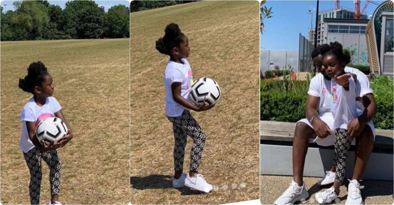 Sarkodie's Daughter, Titi Shows Of Her Football Skills - Photos