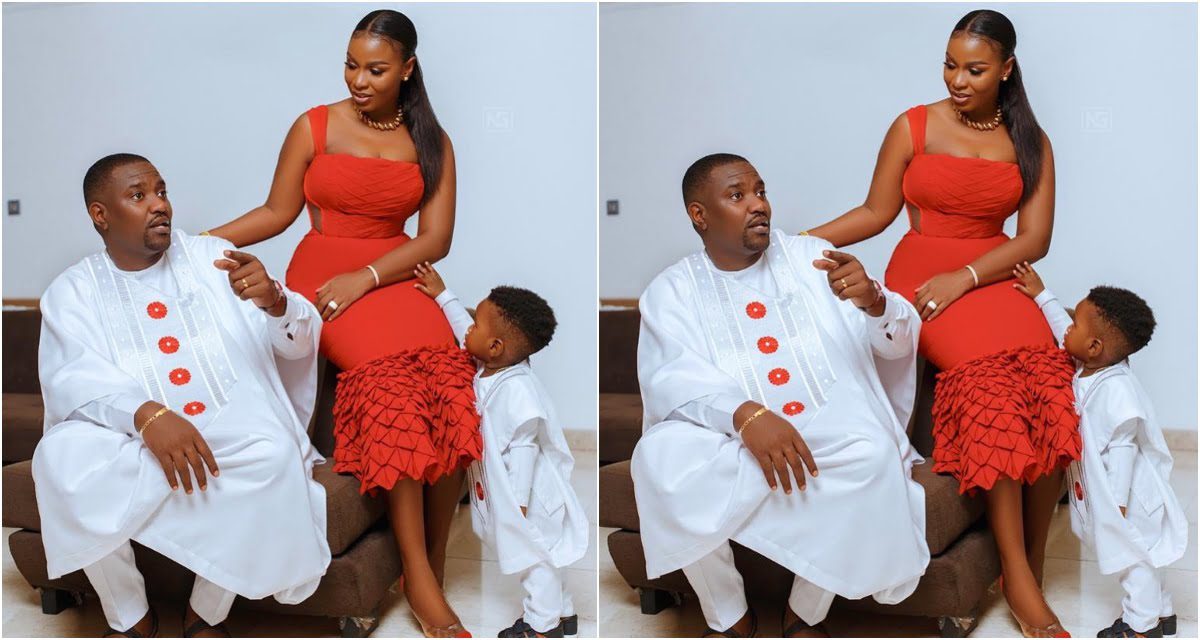 John Dumelo stuns with Adorable Son And Beautiful Wife In Latest Photo