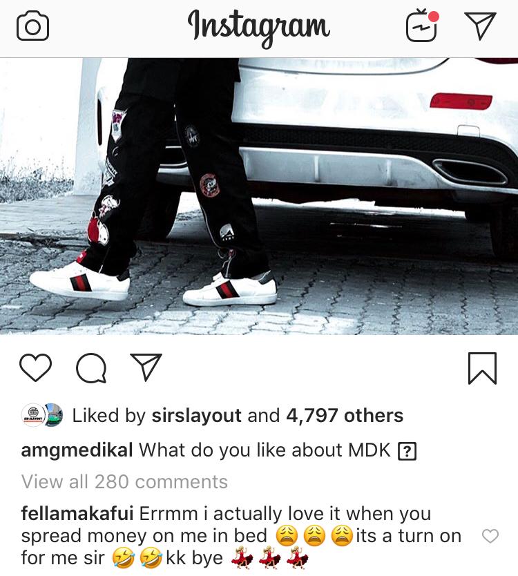 Fella Makafui reveals what medikal does to her in bed that turns her on.