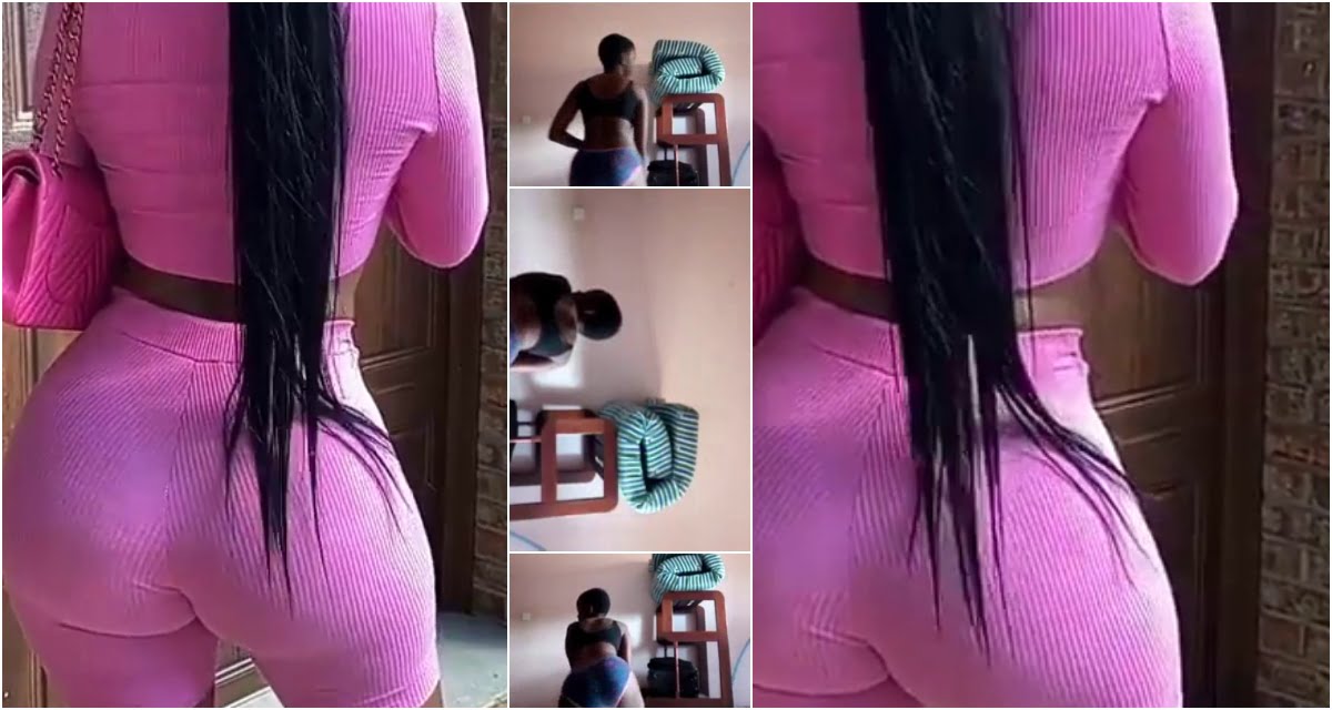 Lady cases stir as she dances in panties only (video)