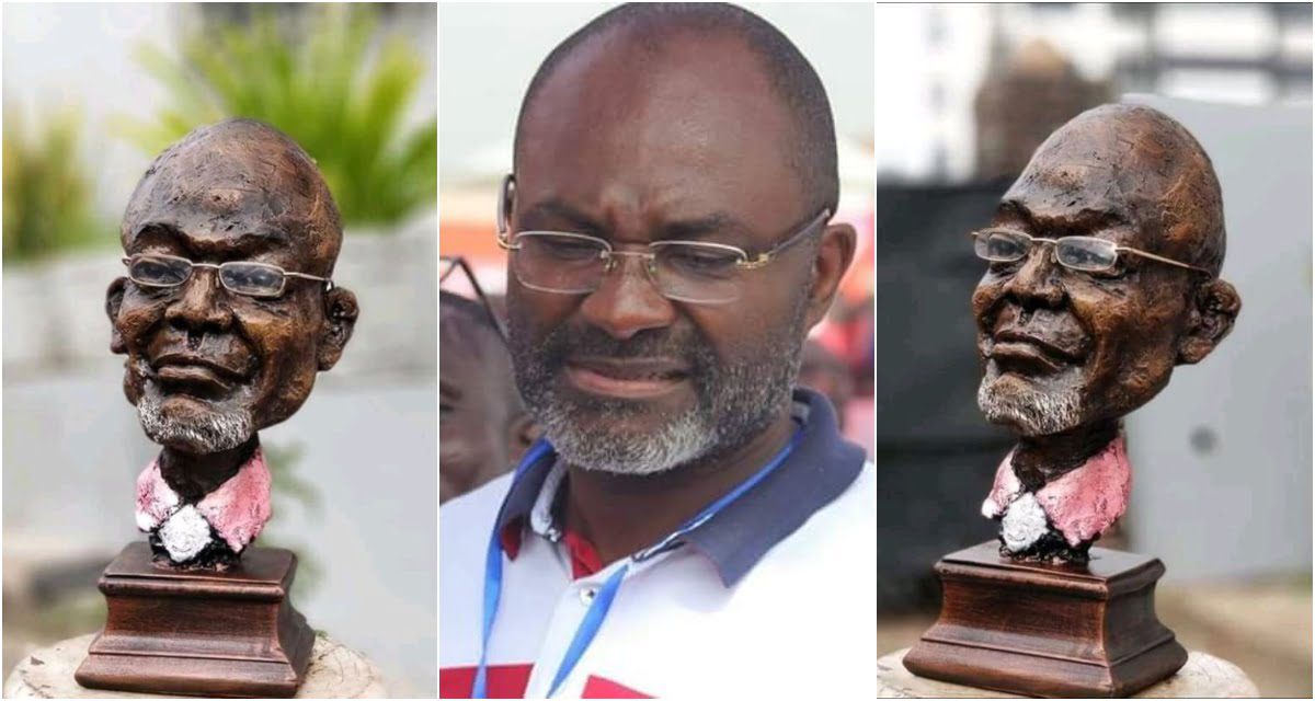 sculpture of Kennedy Agyapong causes stir online (photos)