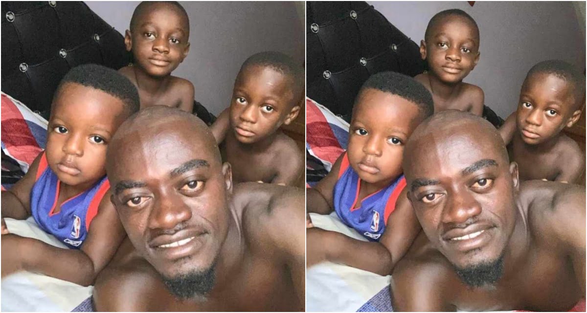 Kwadwo Nkansah shares picture of his 3 lovely sons on social media