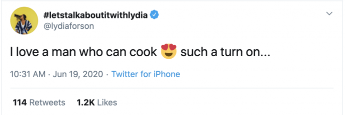 " I want a man who can cook" Lydia Forson