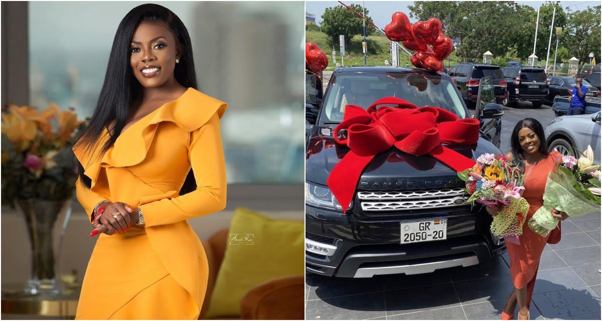 Nana Aba Anamoah receives Brand new range Rover as birthday gift. (Video)