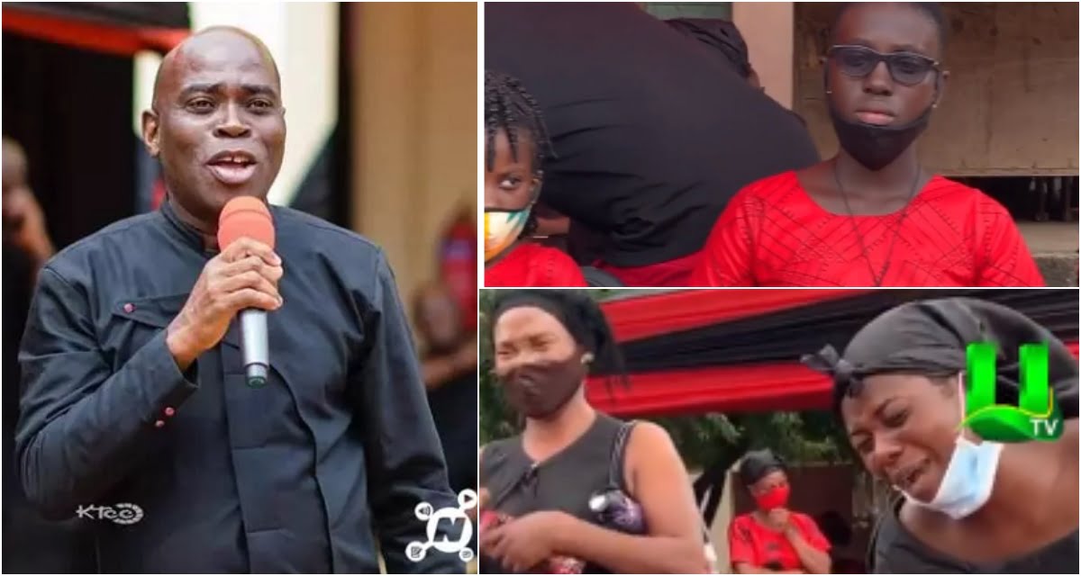 Sad video: Children of Nana Agyei Sikapa weeping at his one-week celebration.