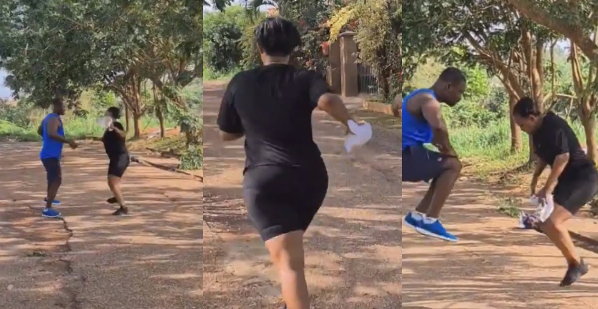 "Susum Pe But Honam is weak" - Says Nana Ama McBrown As She Is Spotted Burning Off Some Fats - Video