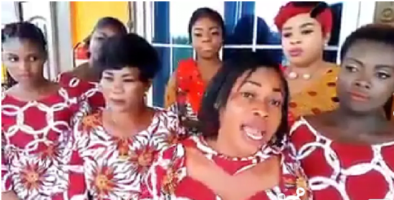 Women of Obinim's church rain curses and insult on attackers - video