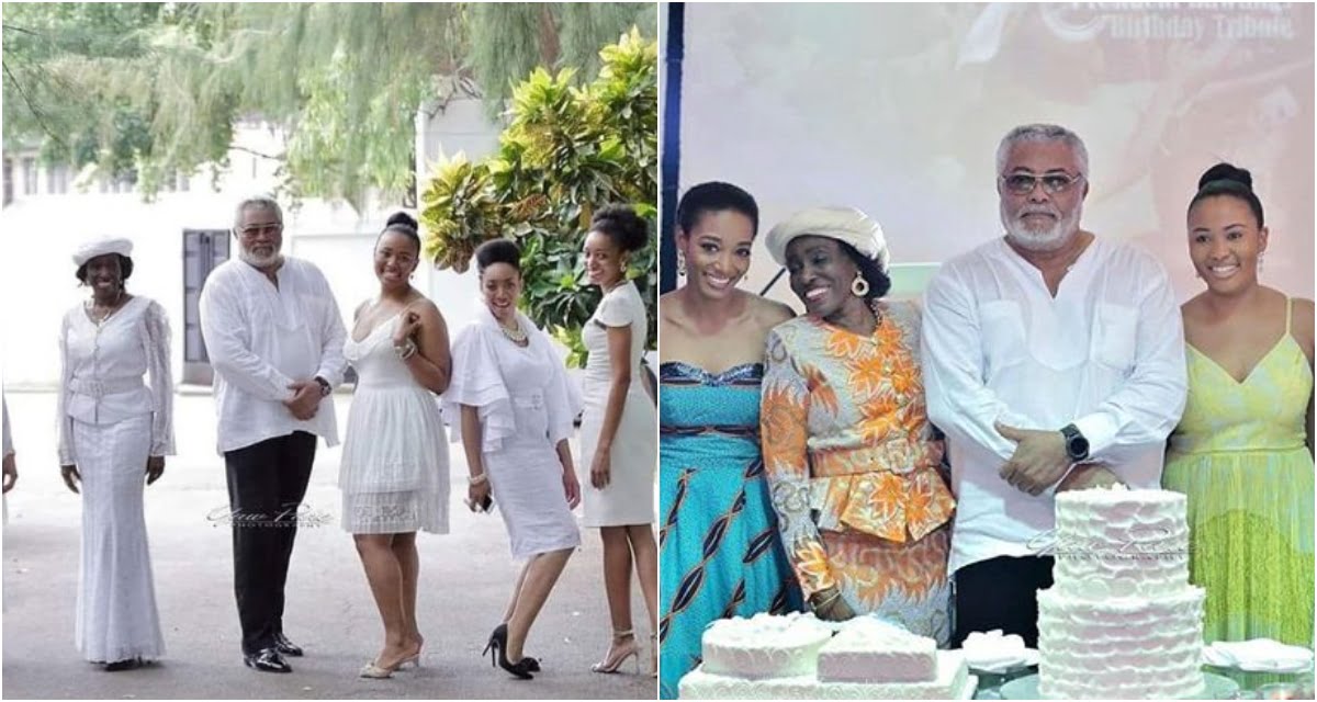 Former President JJ Rawlings shares adorable photos of his wife and daughters (photo)