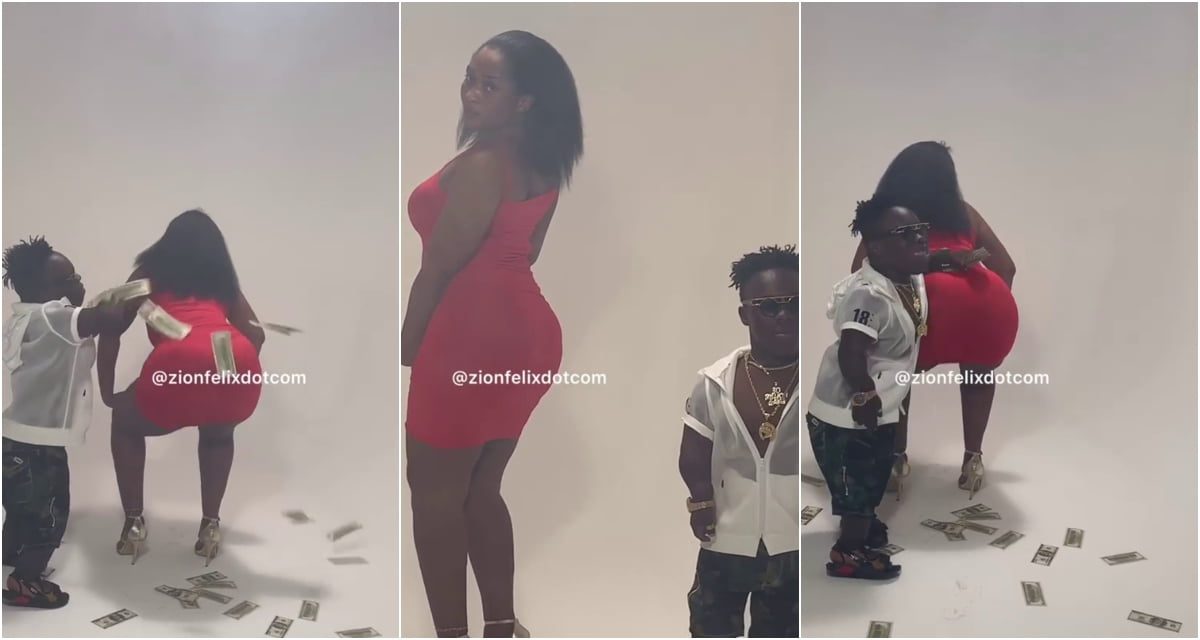 Shatta Bandle spotted spanking and spraying cash on the a$s of a fine woman (video)