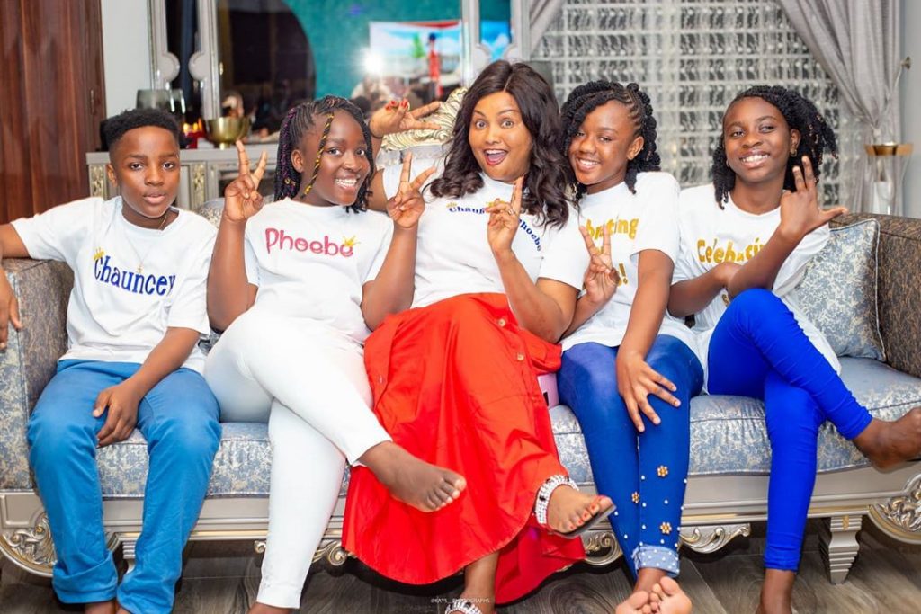 Nana Ama McBrowns Shows Love To Her Step Kids, Drops Adorable Photos With Them