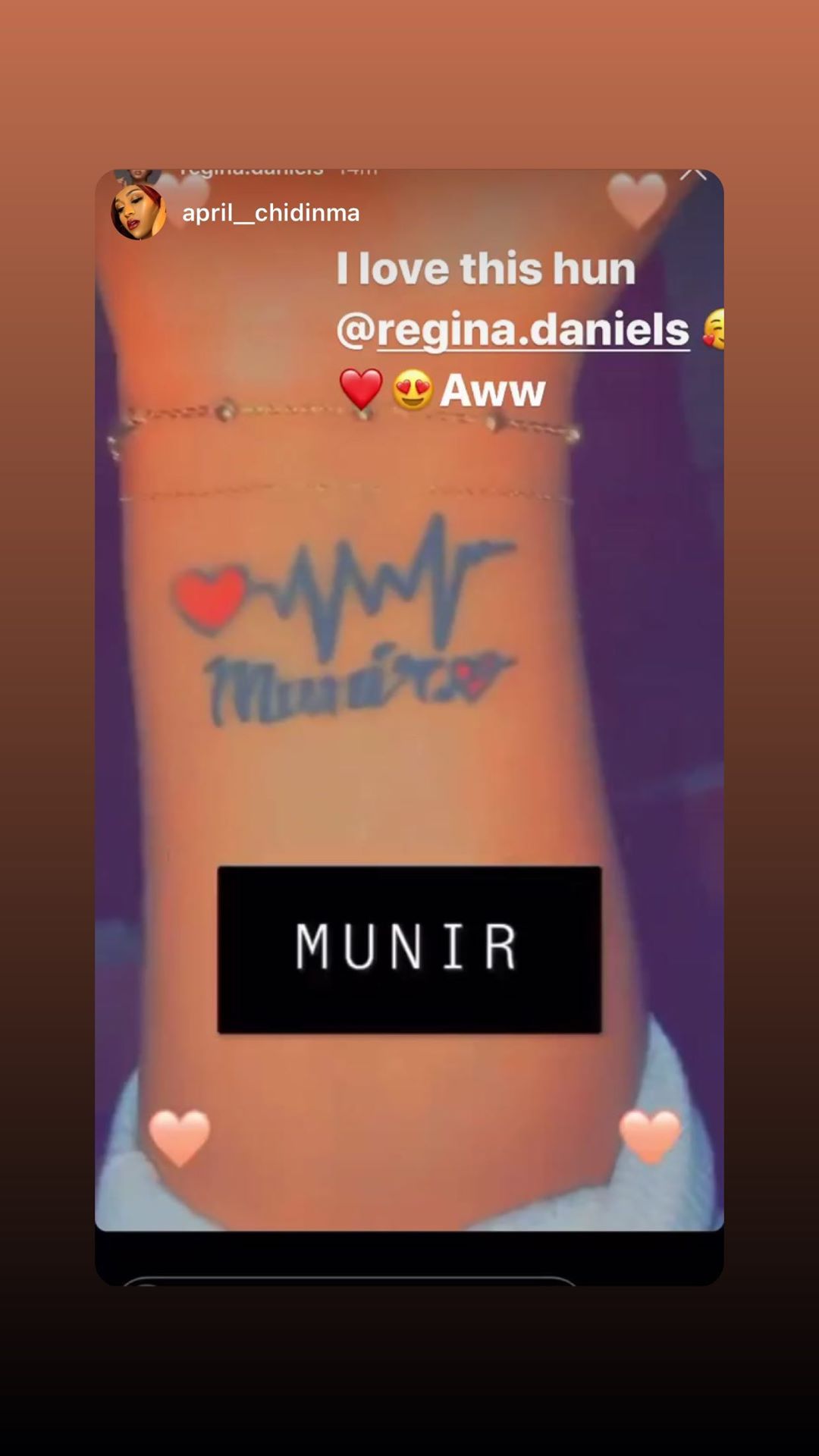 So Beautiful! Regina Daniels’ Tattoos Her Baby’s Name On Her Wrist - Photos+Video