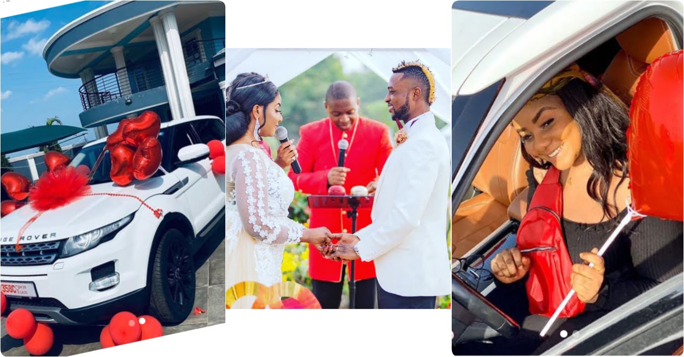 Ghanaian Footballer Patrick Twumasi Surprises Wife With Brand New Range Rover On Her Birthday - Photos