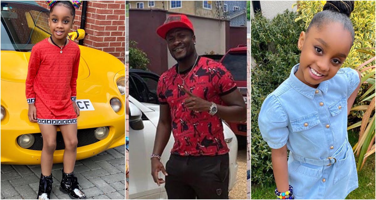 Asamoah Gyan Shares Cute Photos Of His Daughter Ohemaa, As He Celebrates Her Birthday