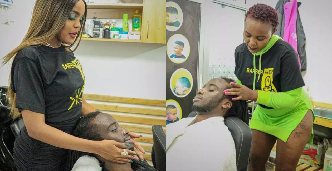 See What This Curvaceous Female Barber Wears While Attending To Male Clients