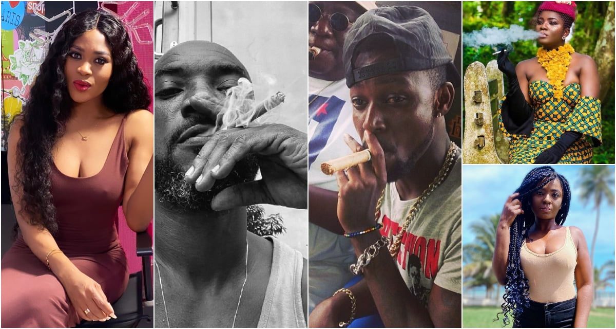 Check Out The List Of Popular Ghanaian Celebrities Who Are Addicted To Smoking - Photos