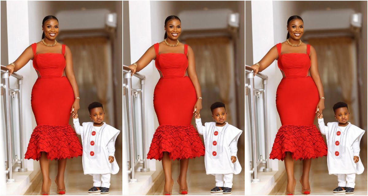 Picture of John Dumelo's wife Gifty and son causes stir online (photos)