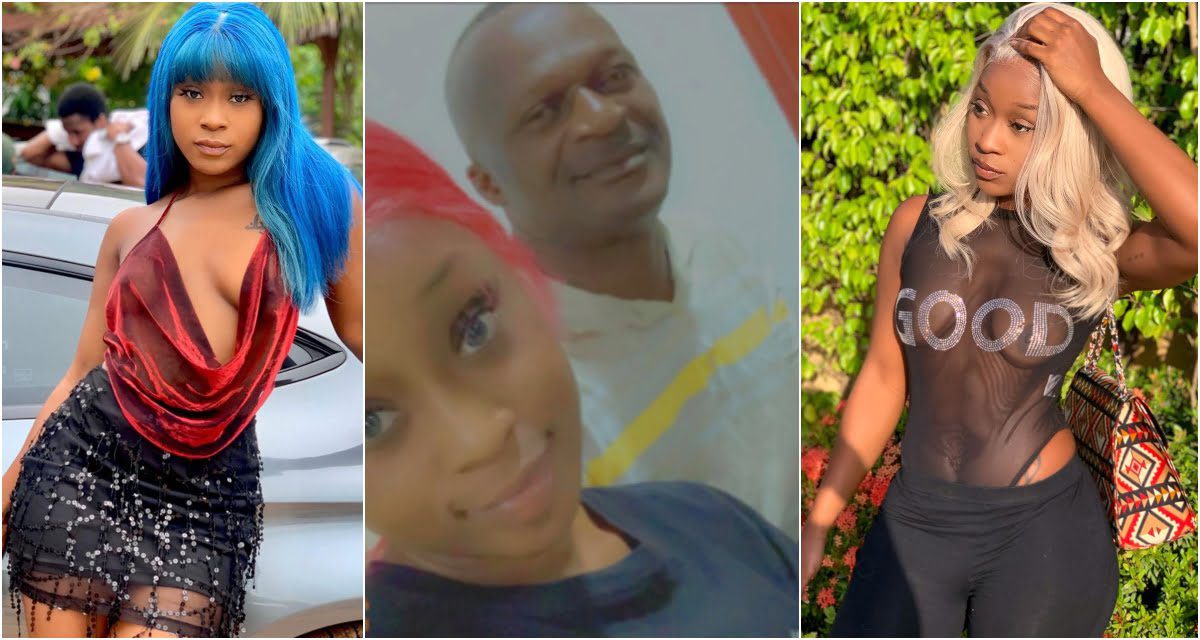 Efia Odo post her father for the first time after their quarrel. (Photo)