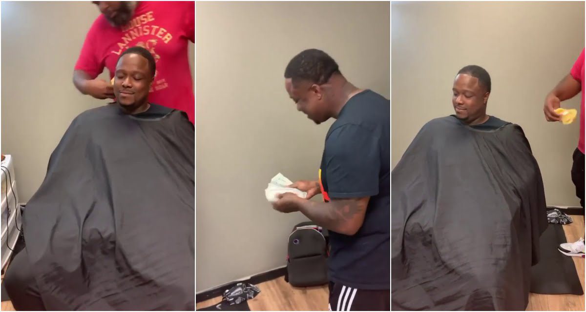 OMG! Man Pays GHC15,000 For Just A Haircut In The United States (Video)