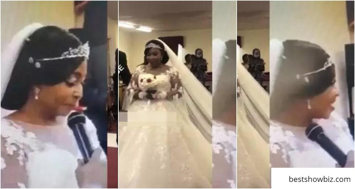 Hilarious moment Kyeiwaa recited her wedding vows in English