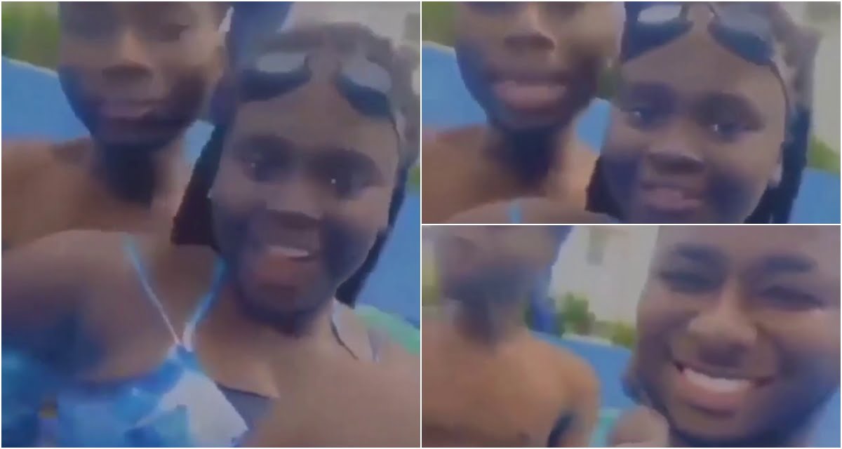 "Kwesi Your D!ck Is Up" - Slay Queen Runs Away After Being Grind In The Pool (Video)