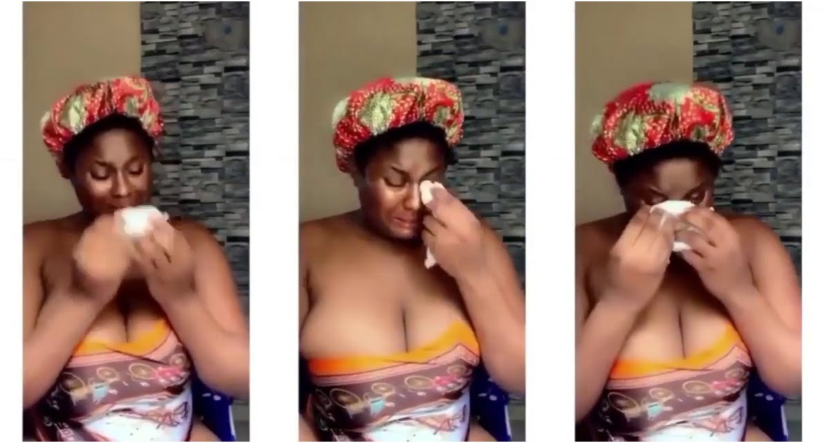 Lady cries like a baby as she ask for a man to chop her (video)