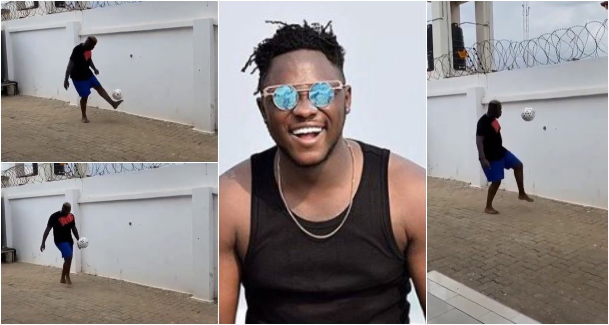 Medikal shows his football skills in new video; Ghanaians are amazed