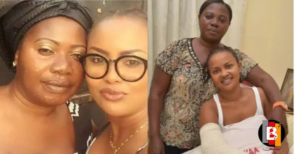 Emotional Nana Ama Mcbrown cries as Her Mom surprised her On her Birthday