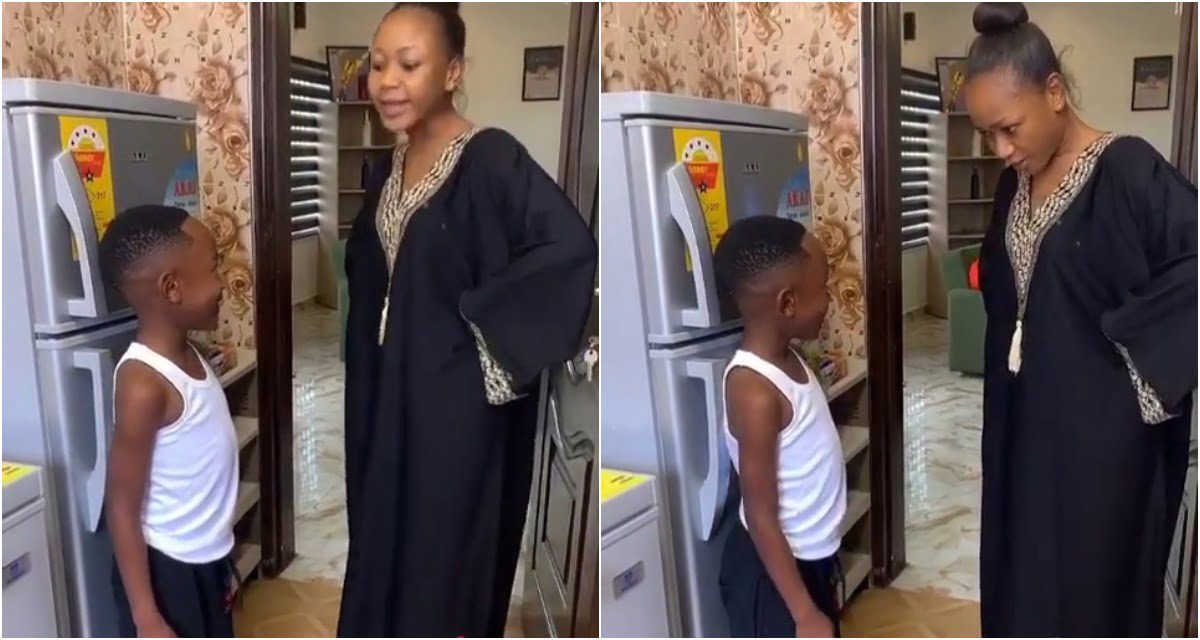 Akuapem Poloo disciplines her son for lying to her - video