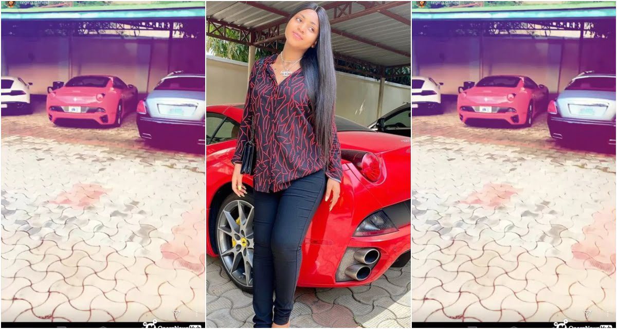 Check Out Inside Regina Daniels' Garage Where She Picks Her Choice Car For Outing - Photos