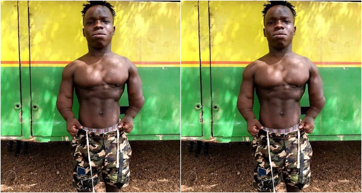 Shatta Bandle flaunts his 6 packs to lure girls (photo)
