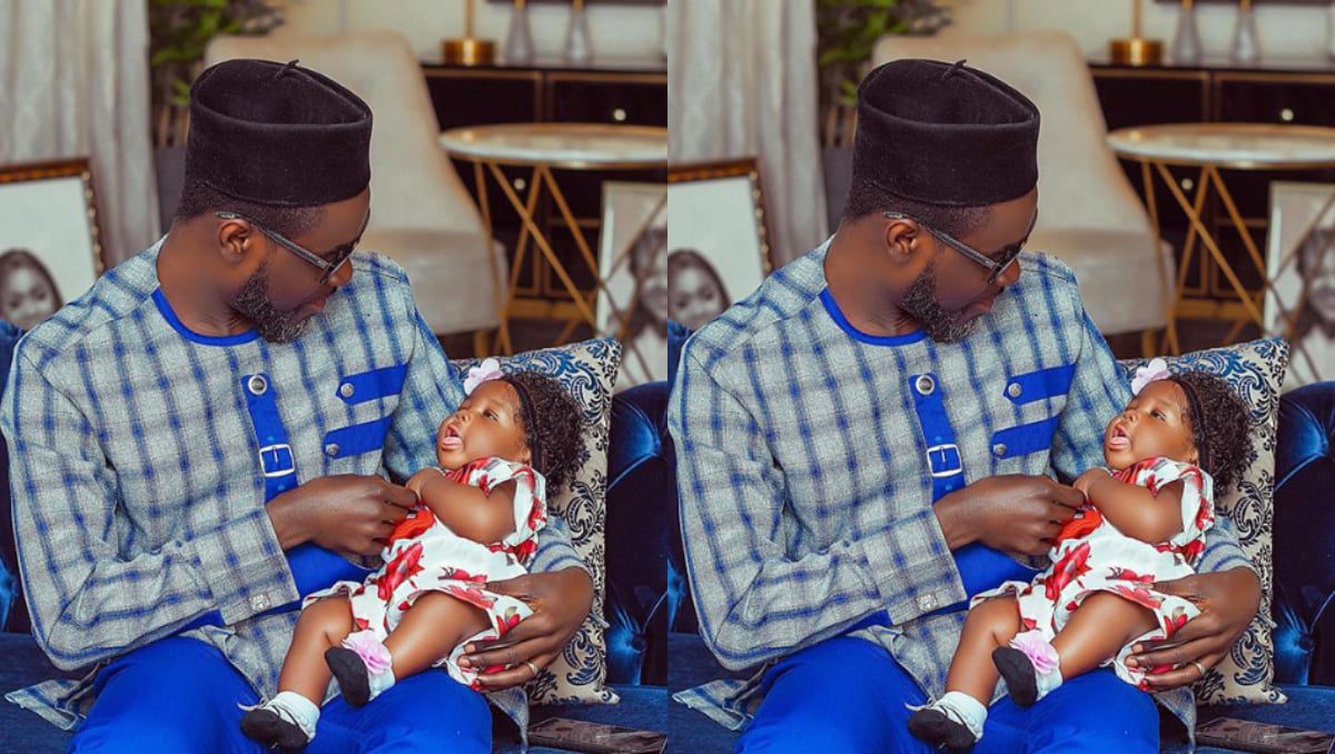 A lovely picture of a man cuddling Tracey Boakye’s daughter causes a stir