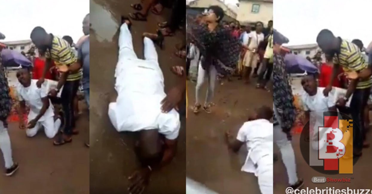 Man breaks down in tears and rolls in the mud after his girlfriend rejected his marriage proposal