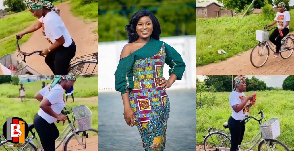 Berla Mundi Shocks Her fans as she mounts and rides a Bicycle (video)