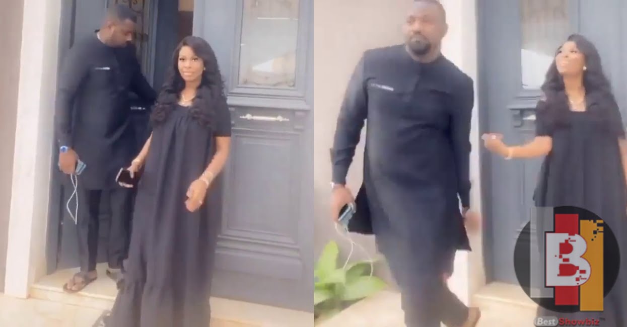 Watch the moment John Dumelo embarrassed his wife, snubs her in a video