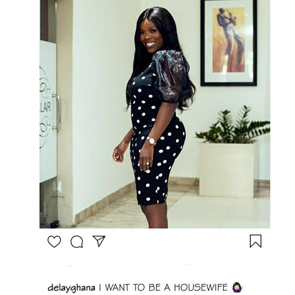 Delay ditches her presenting work for a housewife - screenshot