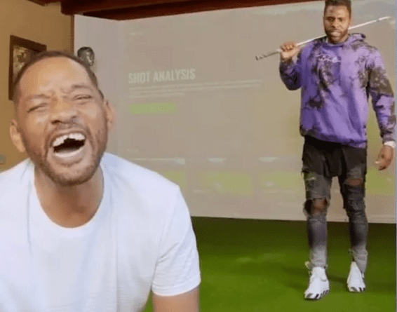 Will Smith gets his teeth knocked out by Jason Derulo as golf game goes wrong