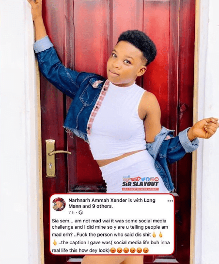 "I’m Not Mad Wai" – young Slay queen, Ama Xender Blast All Those Saying She Has gone Mad
