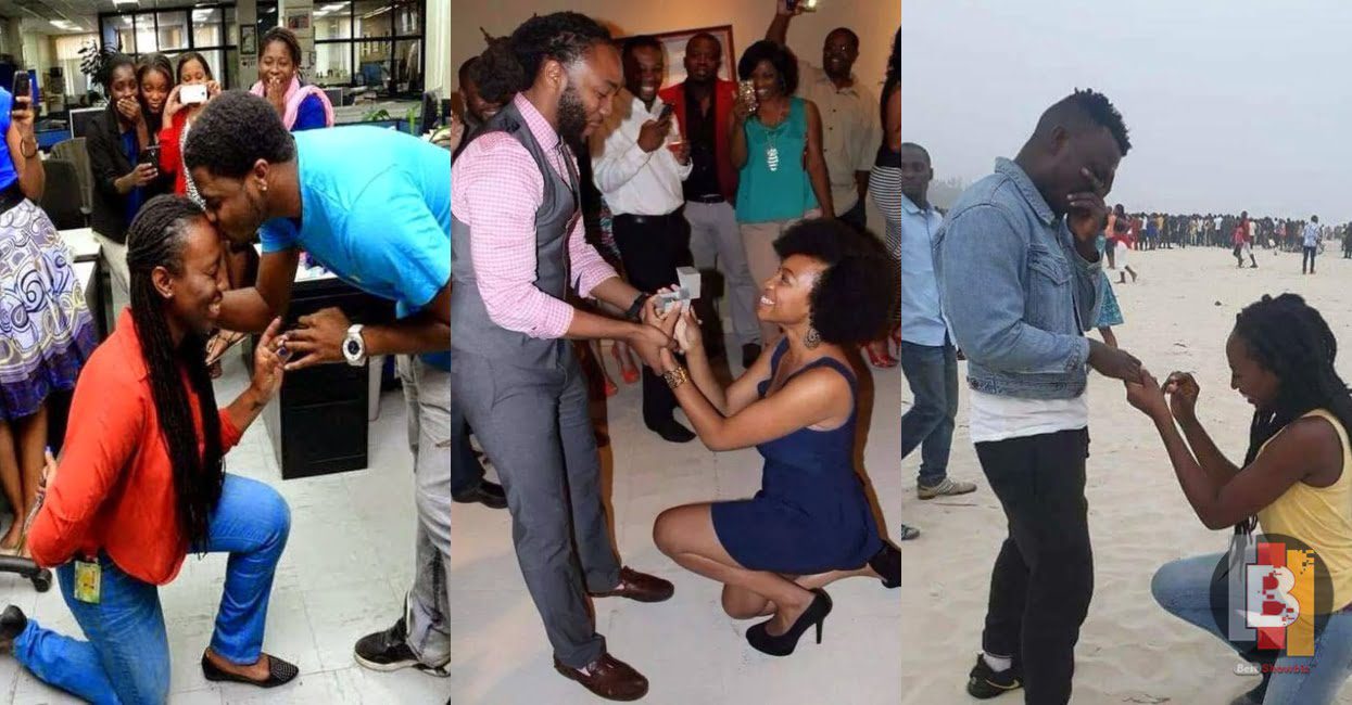 See 5 stunning photos of ladies proposing to their boyfriend