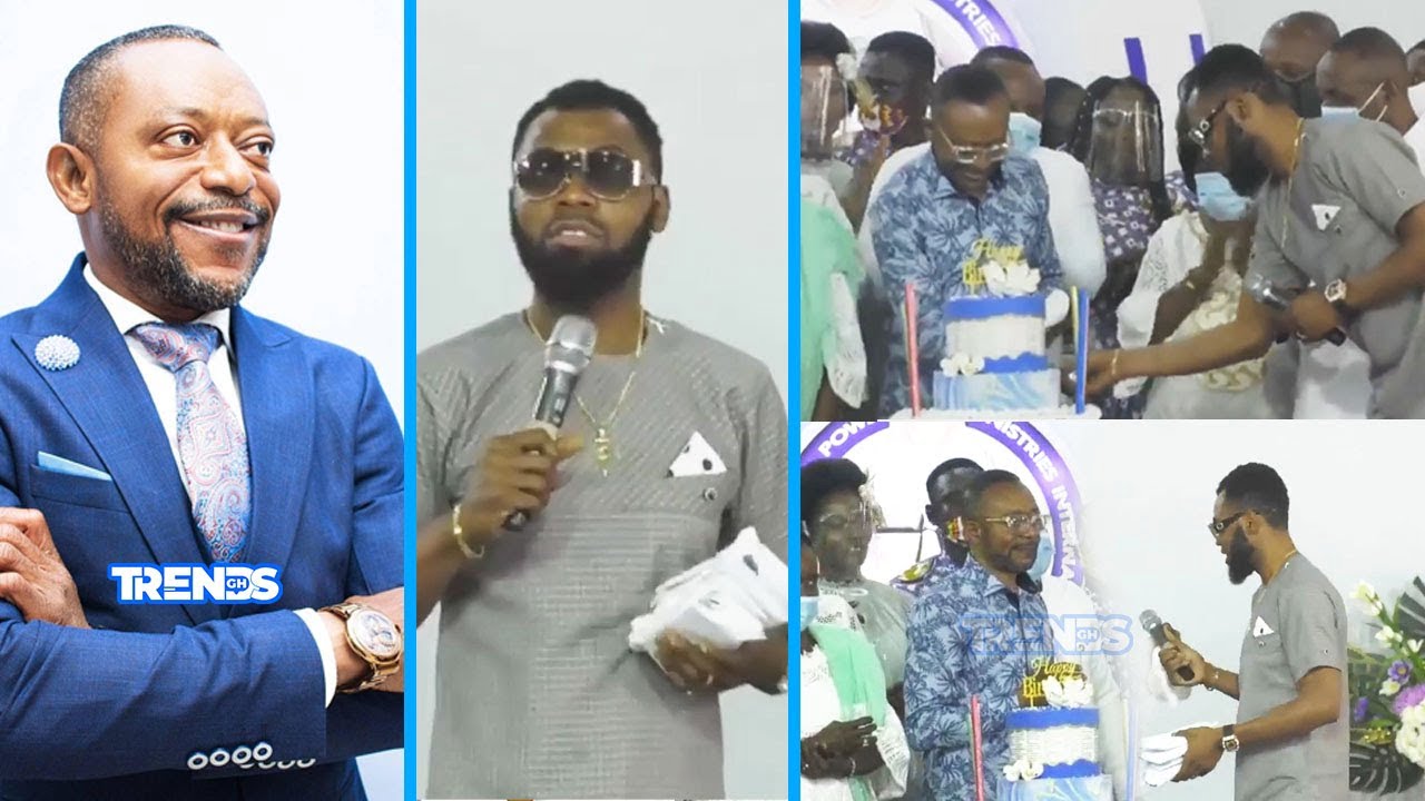 Rev Obofour gives Owusu Bempah $5000 on his birthday (video)