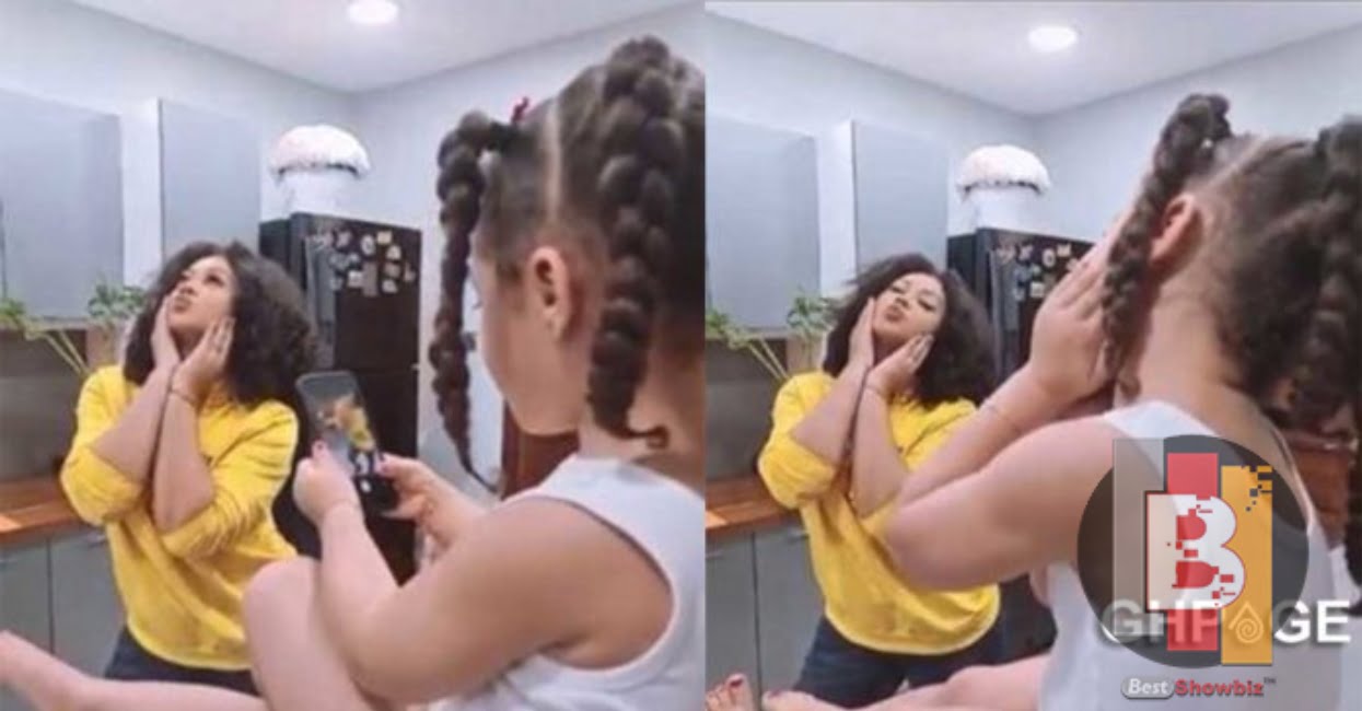Nadia Buari’s adorable 3-year-old girl teaches her how to pose for the camera