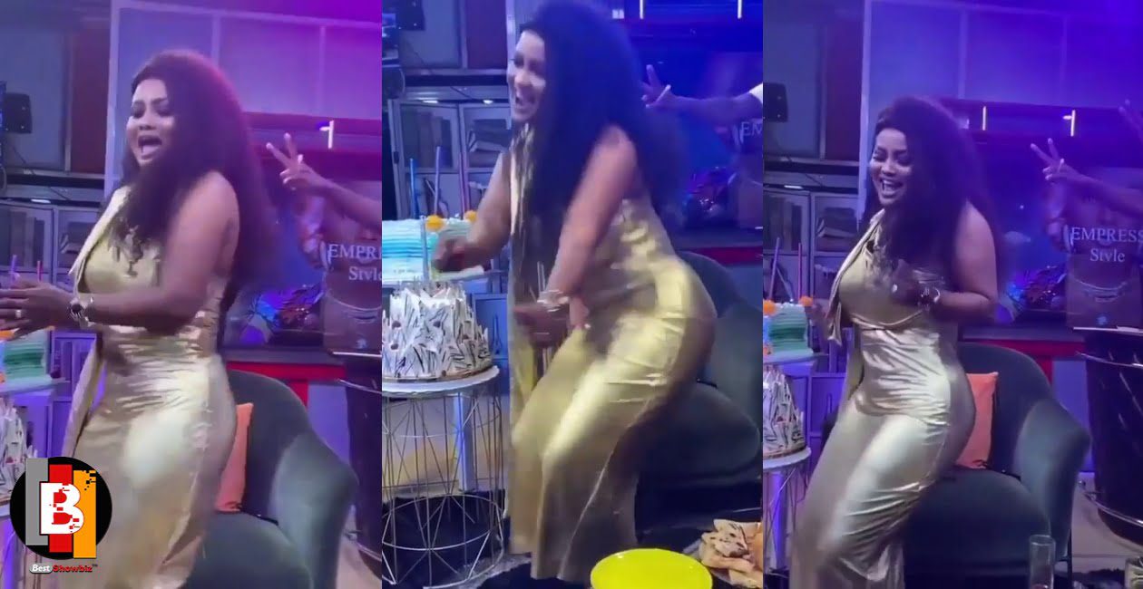 Nana Ama Mcbrown shows some sick dance moves as she celebrates her birthday (video)