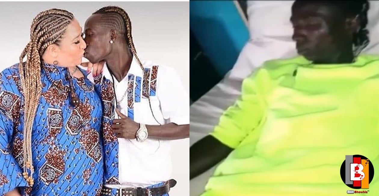 Patapaa's 'Obroni' Girlfriend cries over His critical condition at the hospital