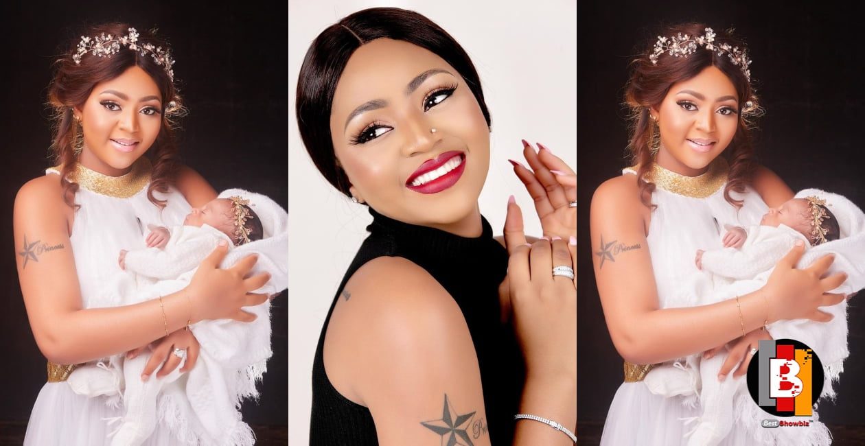 Regina Daniels dazzles in new photos, says taking care of her son is all she does