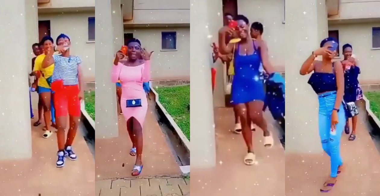 Kumasi Slay Queens Shows Off Their iPhones As Their Greatest Achievement - Video