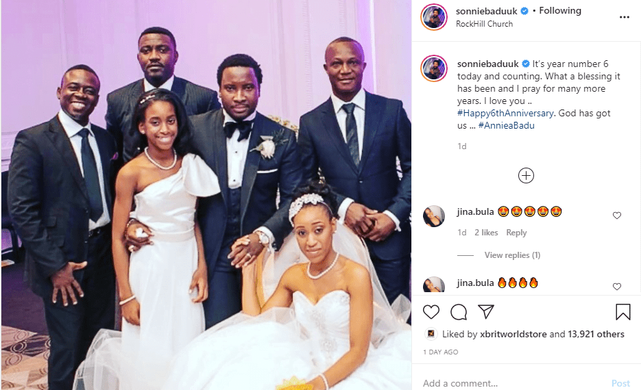 Sonnie Badu drops throwback photos to mark 6-years of marriage