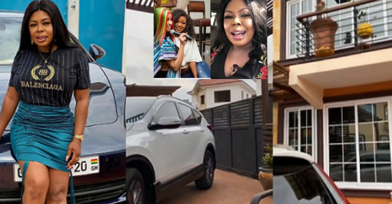Afia Schwar flaunts her house and cars to mock Akuapem Poloo